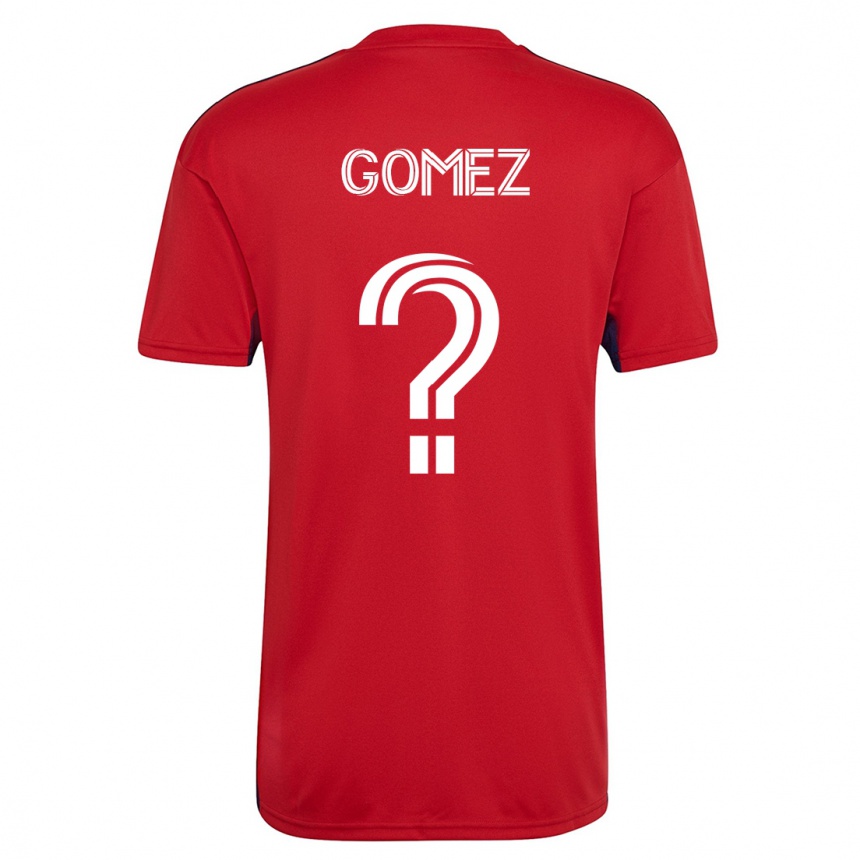 メンズフットボールビクター・ゴメス#0赤ホームシャツ2023/24ジャージーユニフォーム