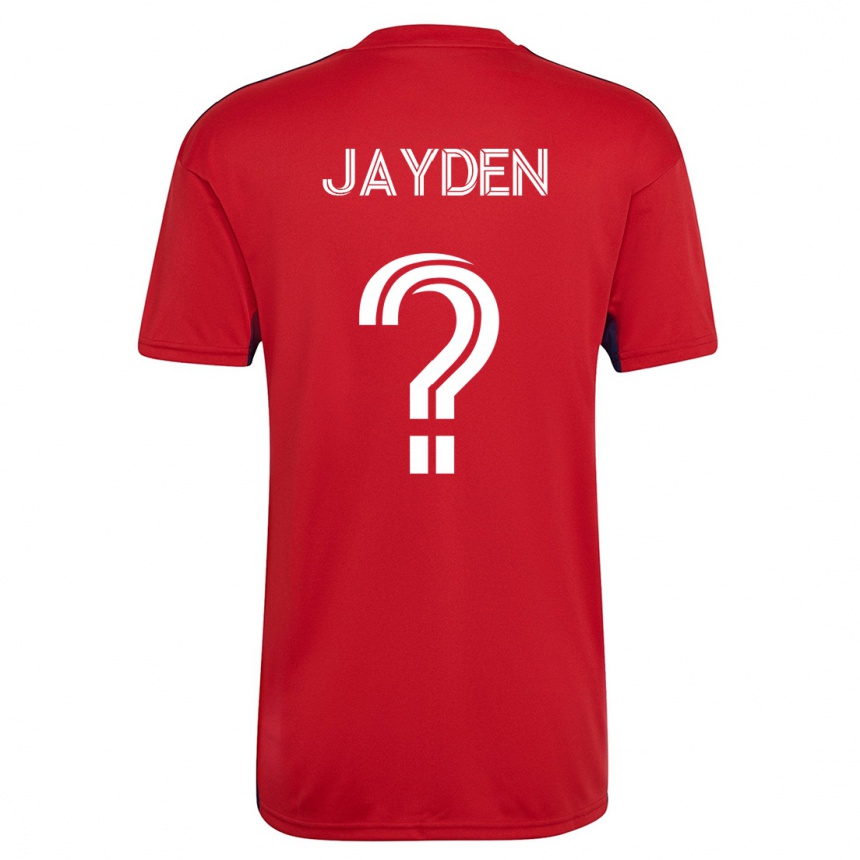 メンズフットボールラス・ジェイデン#0赤ホームシャツ2023/24ジャージーユニフォーム
