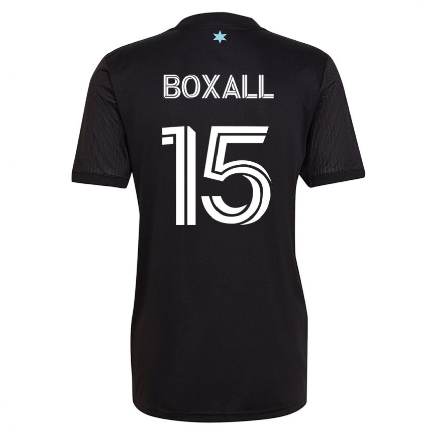 メンズフットボールマイケル・ボクスオール#15黒ホームシャツ2023/24ジャージーユニフォーム