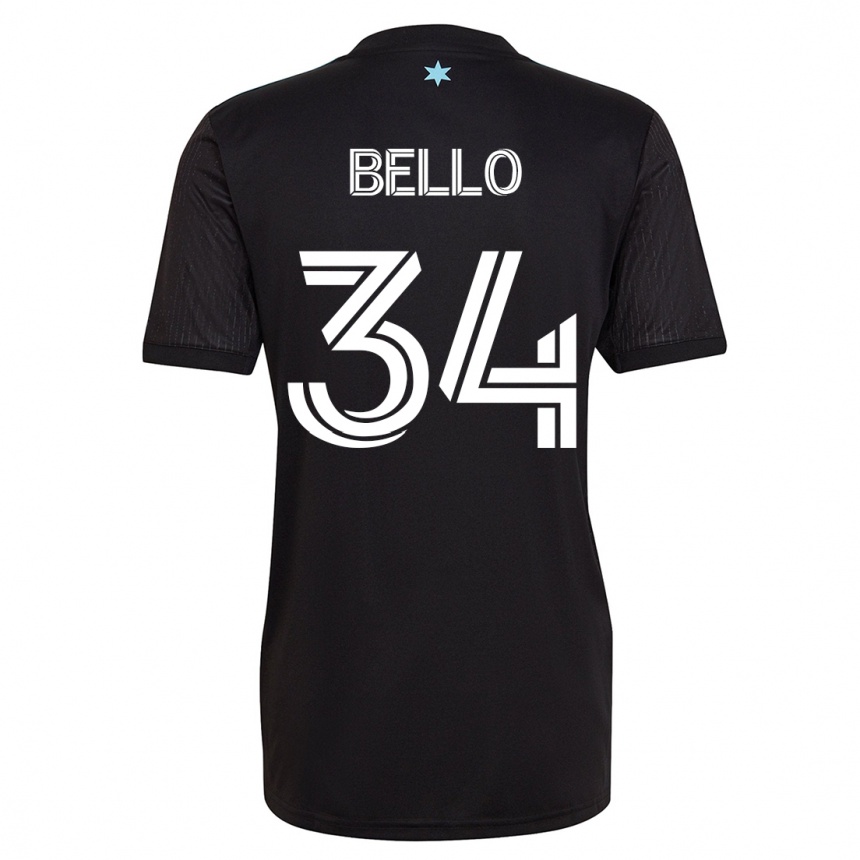 メンズフットボールザイダン・ベロ#34黒ホームシャツ2023/24ジャージーユニフォーム