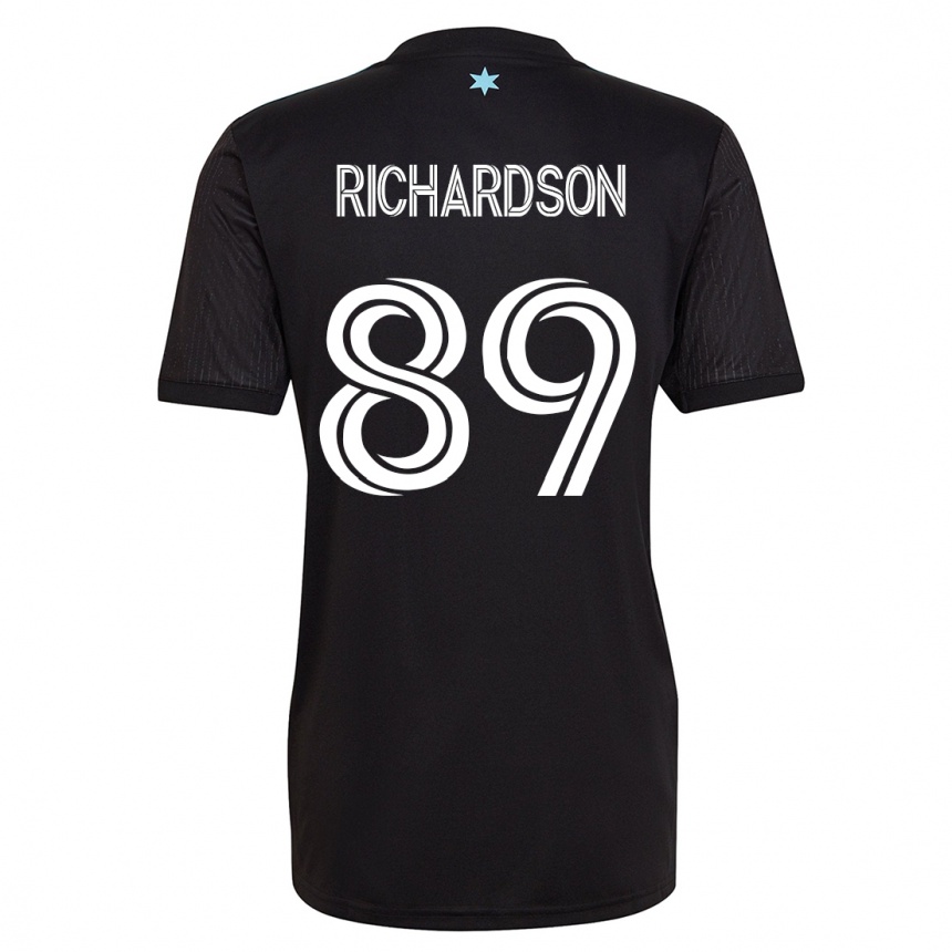 メンズフットボールニック・リチャードソン#89黒ホームシャツ2023/24ジャージーユニフォーム