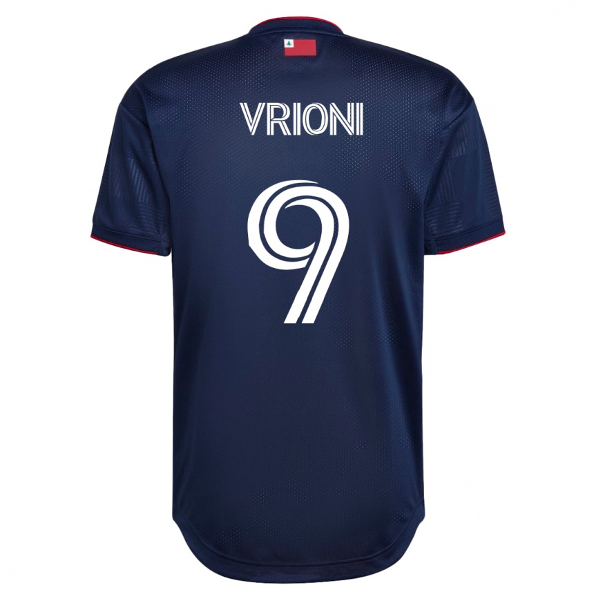 メンズフットボールジャコモ・ヴィリオーニ#9ネイビーホームシャツ2023/24ジャージーユニフォーム