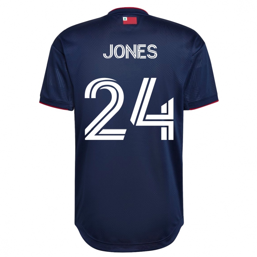 メンズフットボールデュワン・ジョーンズ#24ネイビーホームシャツ2023/24ジャージーユニフォーム