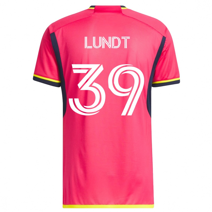 メンズフットボールベン・ランド#39ピンクホームシャツ2023/24ジャージーユニフォーム