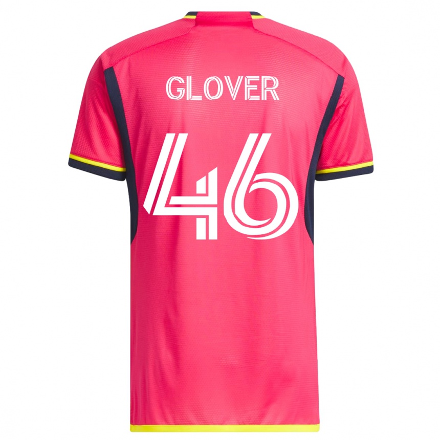 メンズフットボールケーデン・グローバー#46ピンクホームシャツ2023/24ジャージーユニフォーム