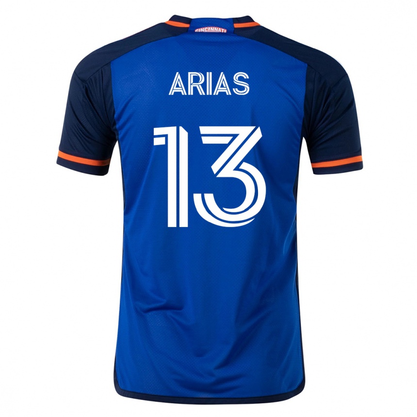 メンズフットボールサンティアゴ・アリアス#13青ホームシャツ2023/24ジャージーユニフォーム