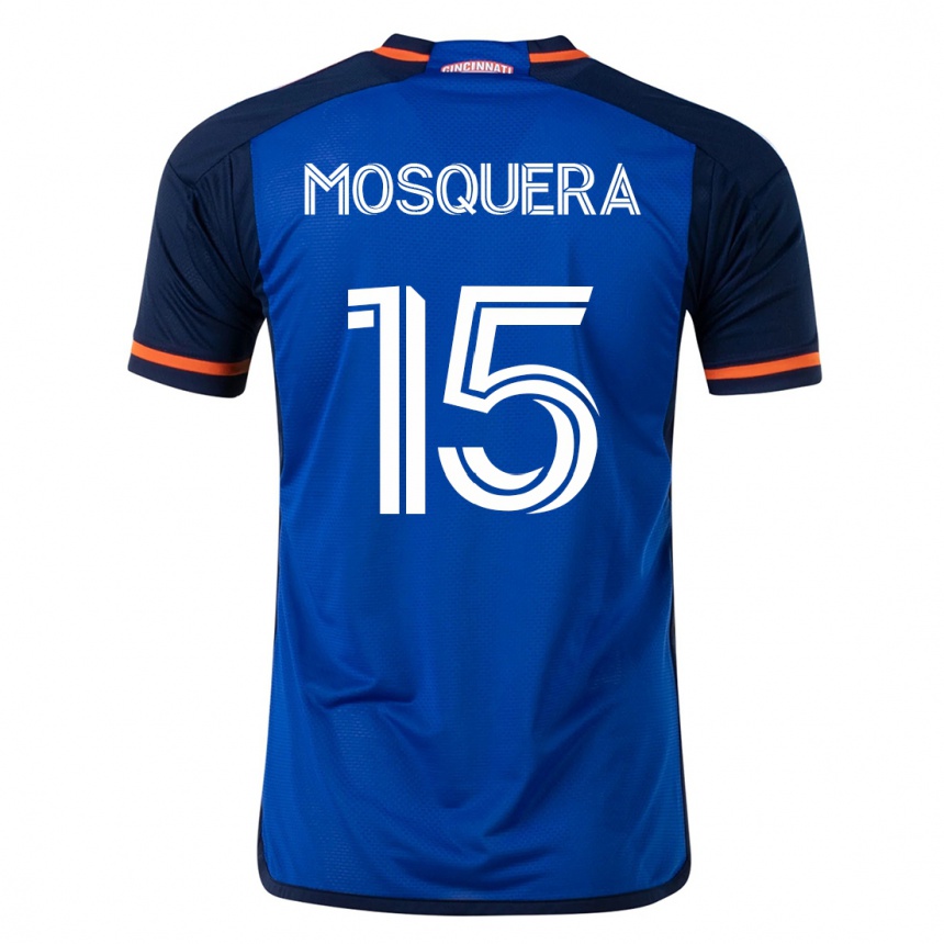 メンズフットボールジェルソン・モスケラ#15青ホームシャツ2023/24ジャージーユニフォーム