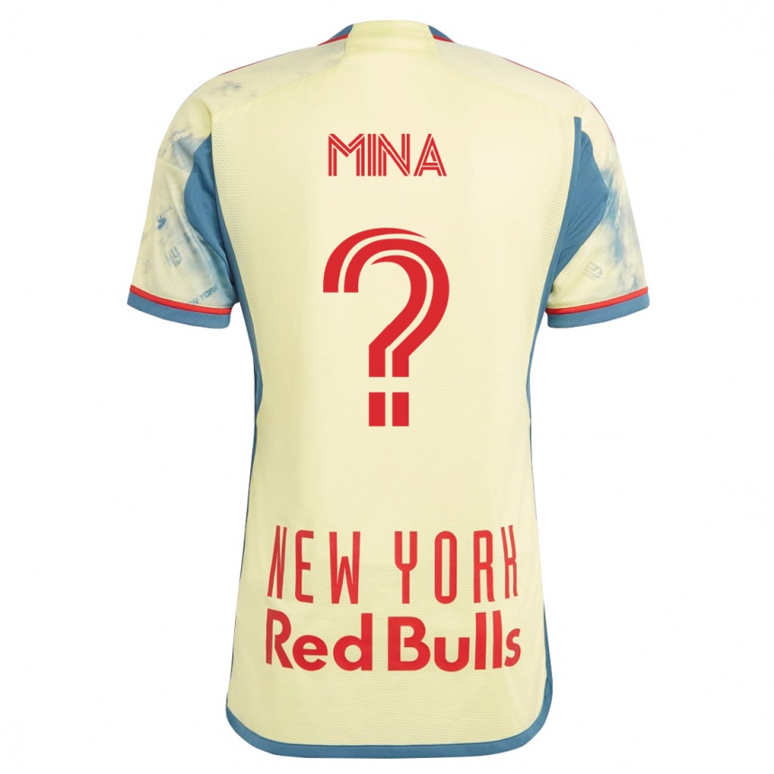 メンズフットボールフアン・ミナ#0イエローホームシャツ2023/24ジャージーユニフォーム