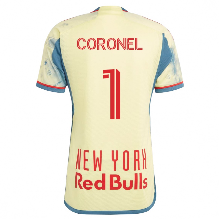 メンズフットボールカルロス・ミゲウ・コロネウ#1イエローホームシャツ2023/24ジャージーユニフォーム