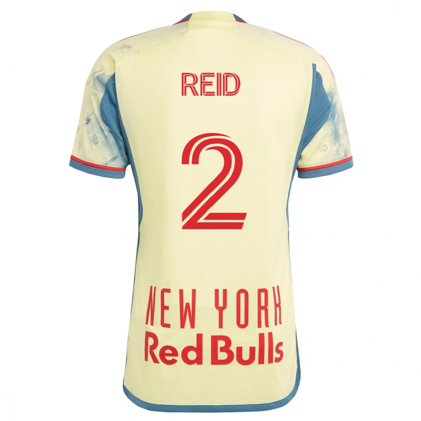 メンズフットボールジェイデン・リード#2イエローホームシャツ2023/24ジャージーユニフォーム