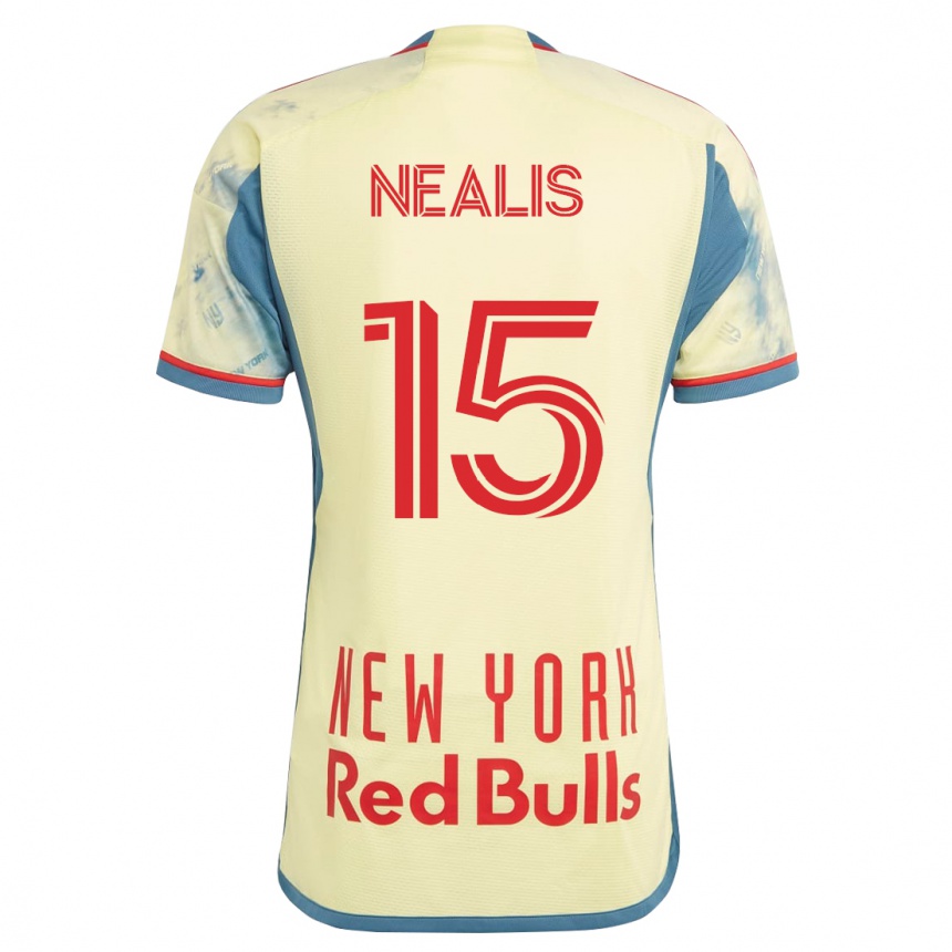 メンズフットボールシーン・ニーリス#15イエローホームシャツ2023/24ジャージーユニフォーム