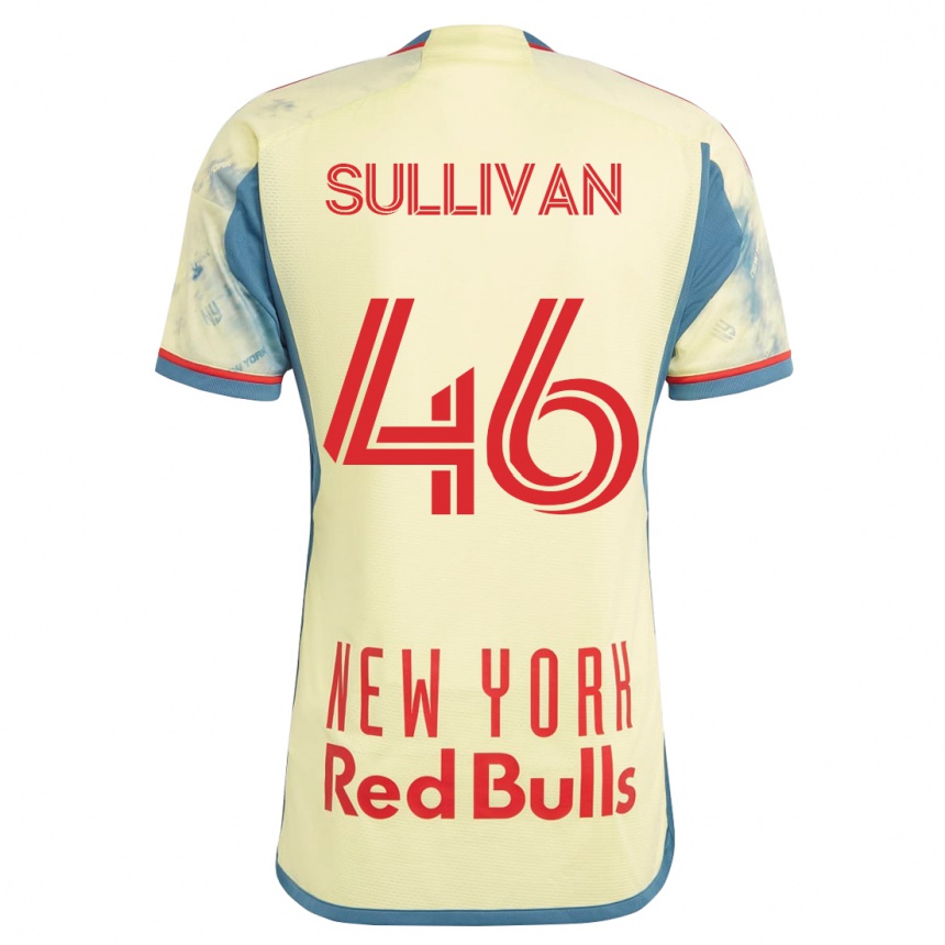 メンズフットボールディラン・サリバン#46イエローホームシャツ2023/24ジャージーユニフォーム