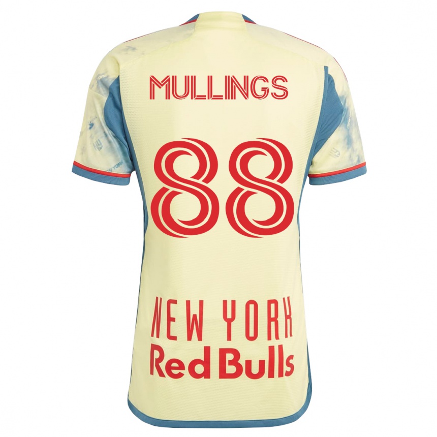 メンズフットボールオボンテ・マリングス#88イエローホームシャツ2023/24ジャージーユニフォーム