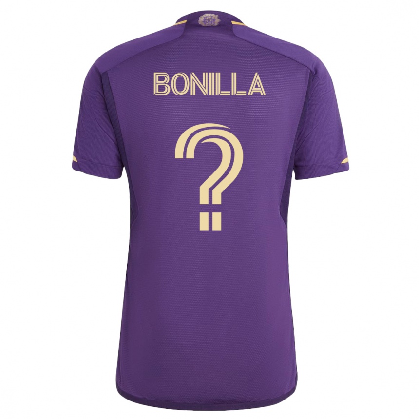 メンズフットボールジャレル・ボニラ#0バイオレットホームシャツ2023/24ジャージーユニフォーム