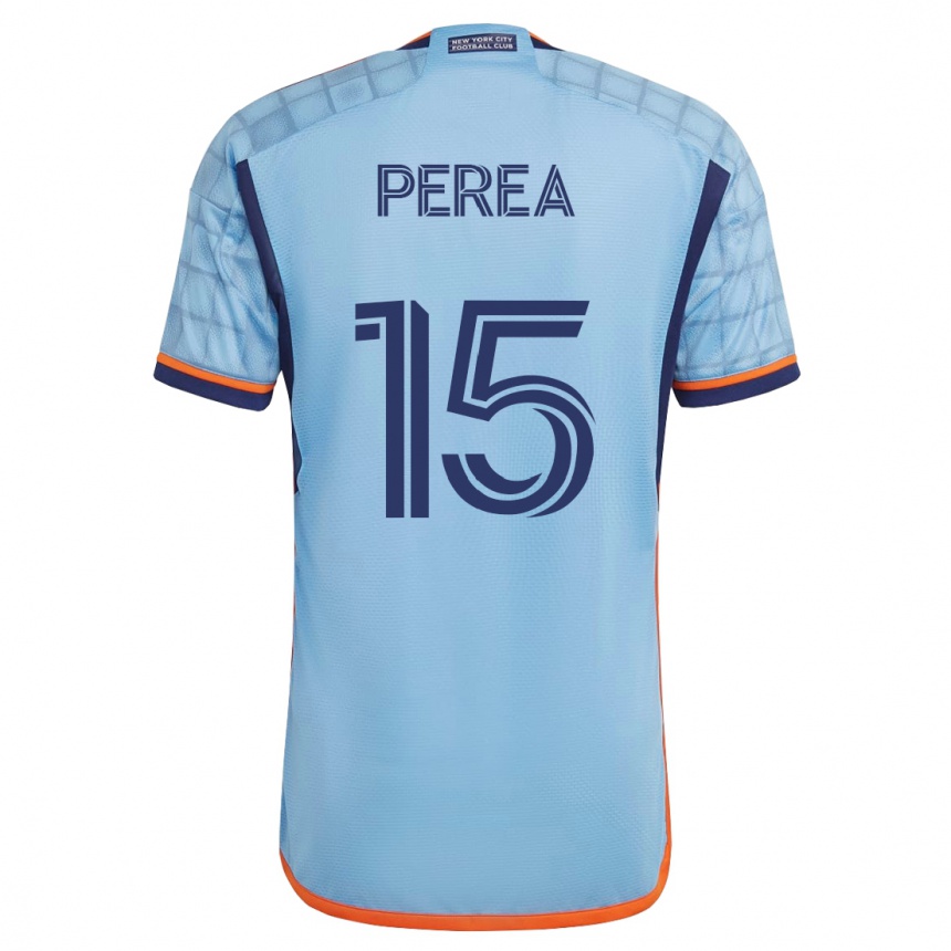 メンズフットボールアンドレス・ペレア#15青ホームシャツ2023/24ジャージーユニフォーム