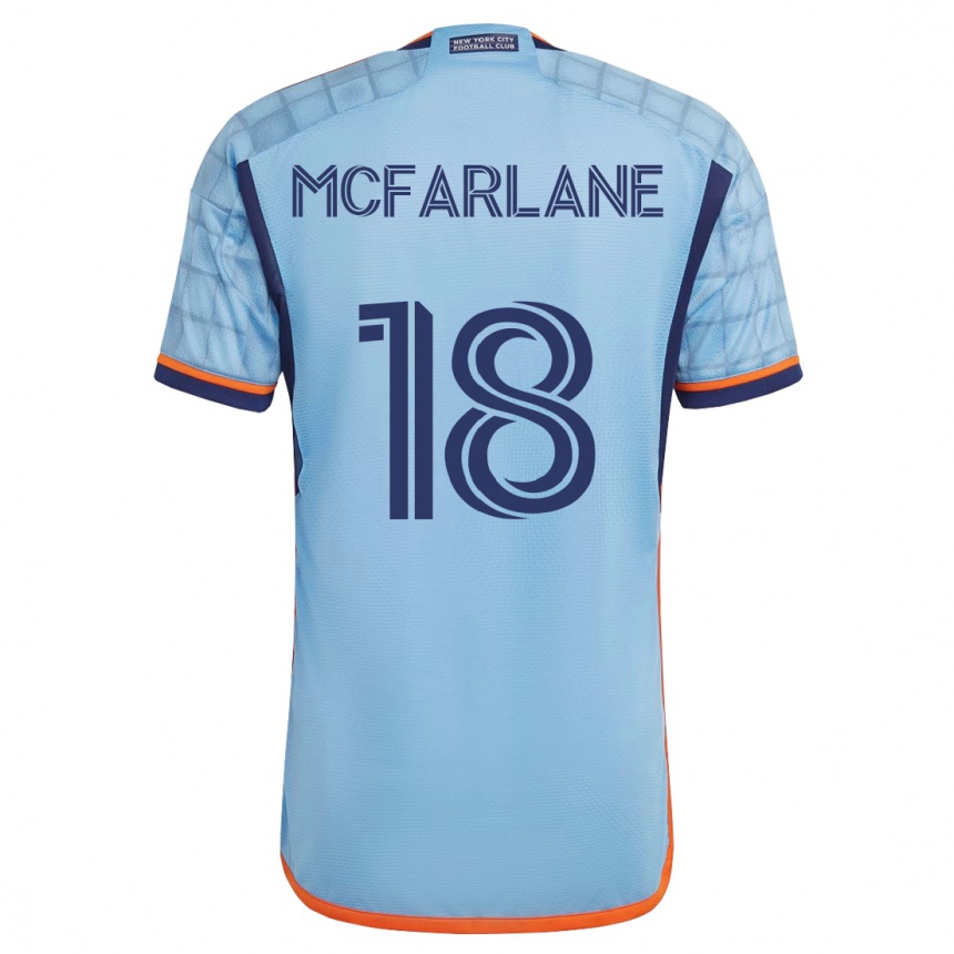 メンズフットボールクリスチャン・マクファーレン#18青ホームシャツ2023/24ジャージーユニフォーム