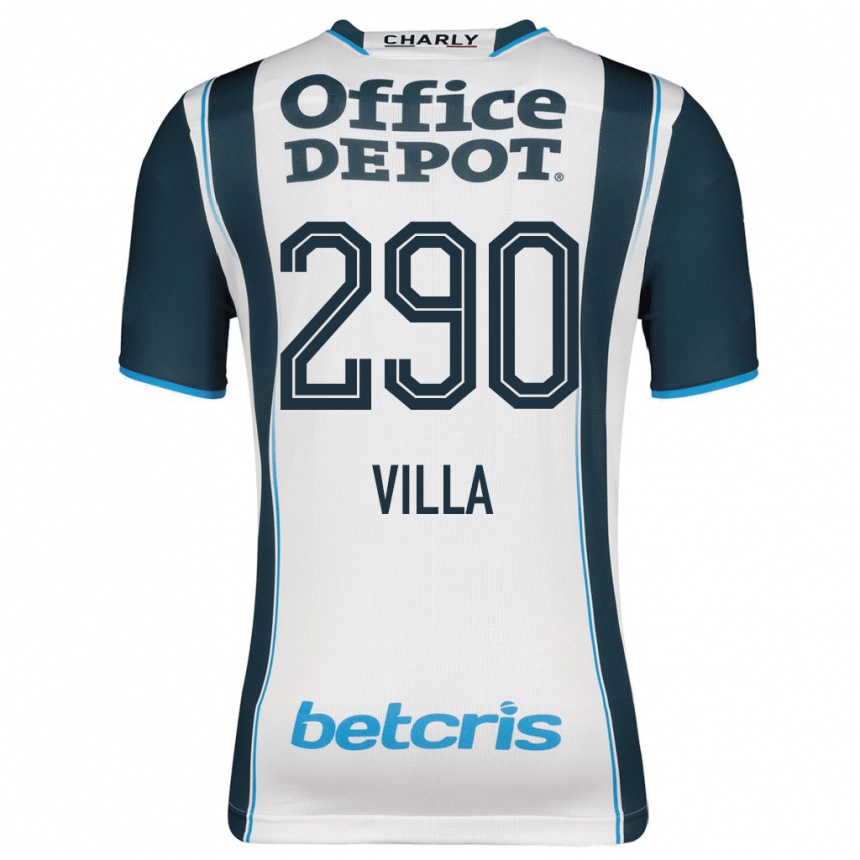 メンズフットボールエイドリアン・ヴィラ#290ネイビーホームシャツ2023/24ジャージーユニフォーム