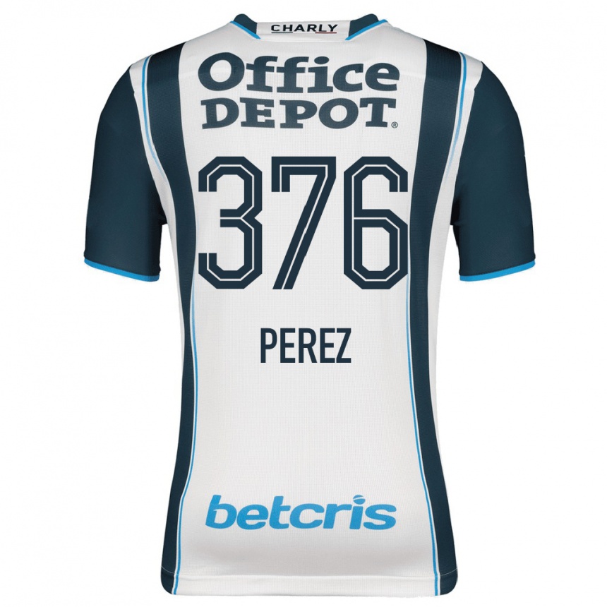 メンズフットボールアブラハム・ペレス#376ネイビーホームシャツ2023/24ジャージーユニフォーム