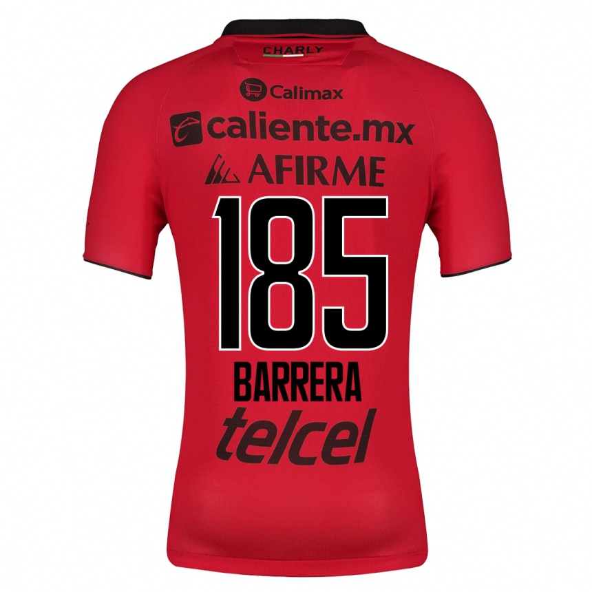 メンズフットボールジオナサン・バレラ#185赤ホームシャツ2023/24ジャージーユニフォーム