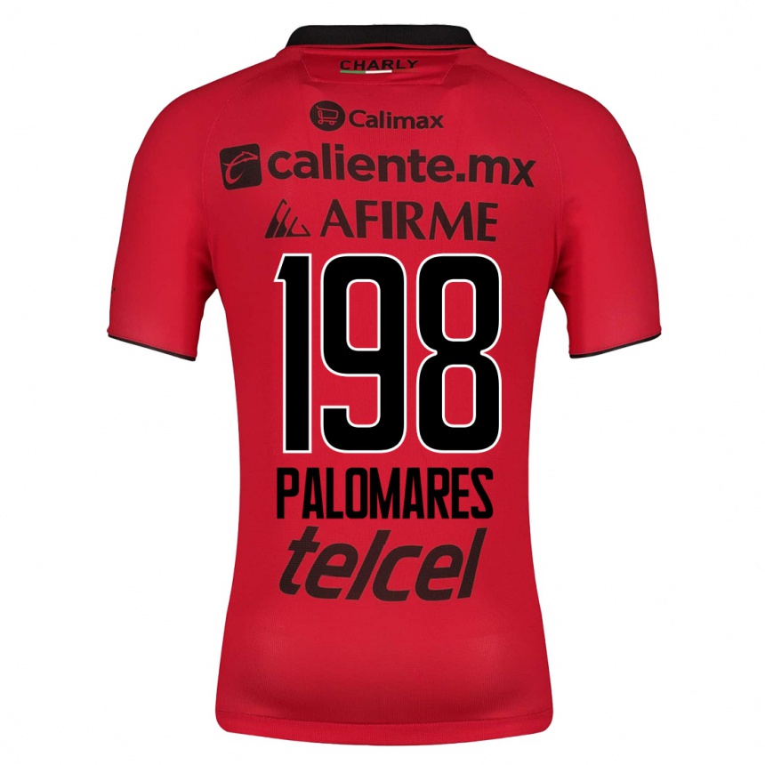 メンズフットボールラモン・パロマレス#198赤ホームシャツ2023/24ジャージーユニフォーム