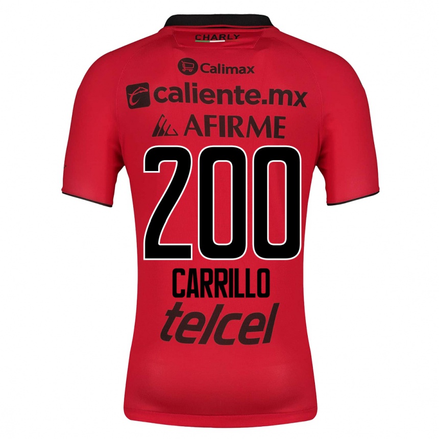 メンズフットボールマヌエル・カリージョ#200赤ホームシャツ2023/24ジャージーユニフォーム