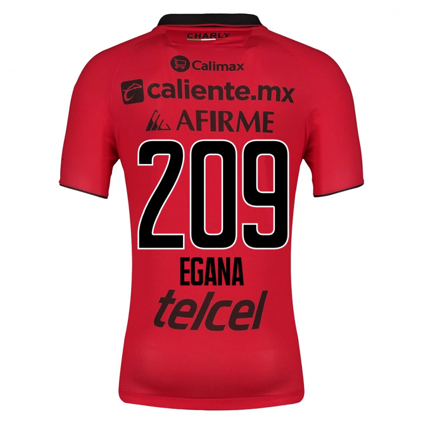 メンズフットボールアラス・エガニャ・ルキン#209赤ホームシャツ2023/24ジャージーユニフォーム