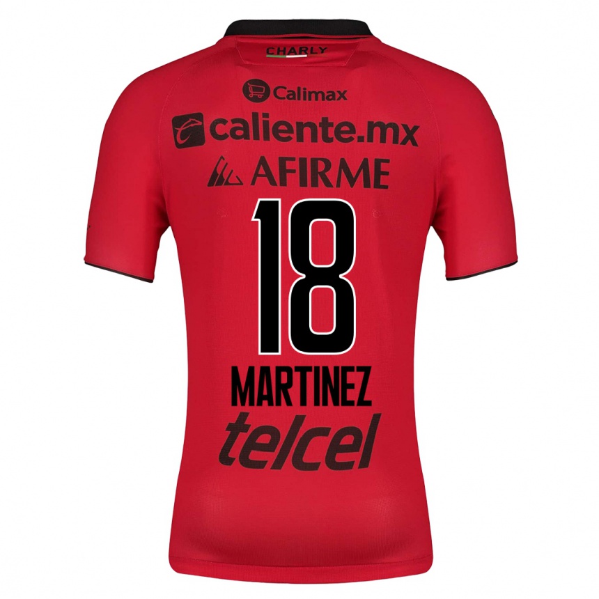 メンズフットボールナティビダ・マルティネス#18赤ホームシャツ2023/24ジャージーユニフォーム