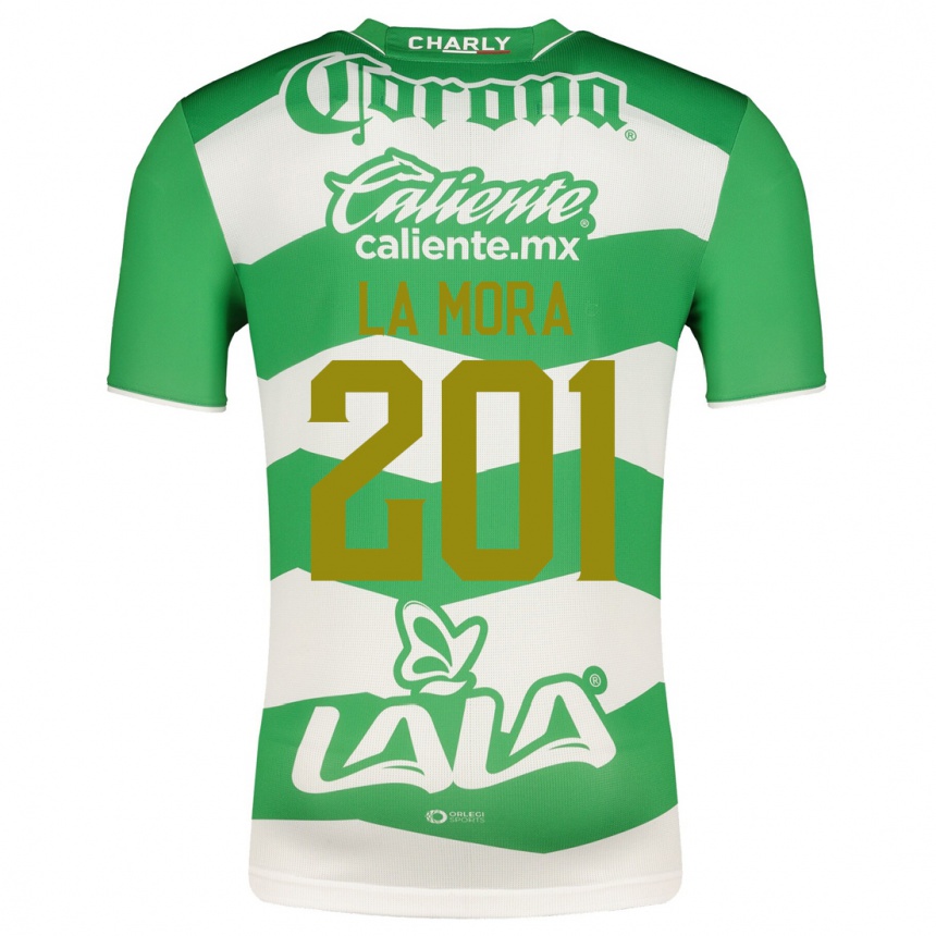 メンズフットボールルイス・デ・ラ・モラ#201緑ホームシャツ2023/24ジャージーユニフォーム