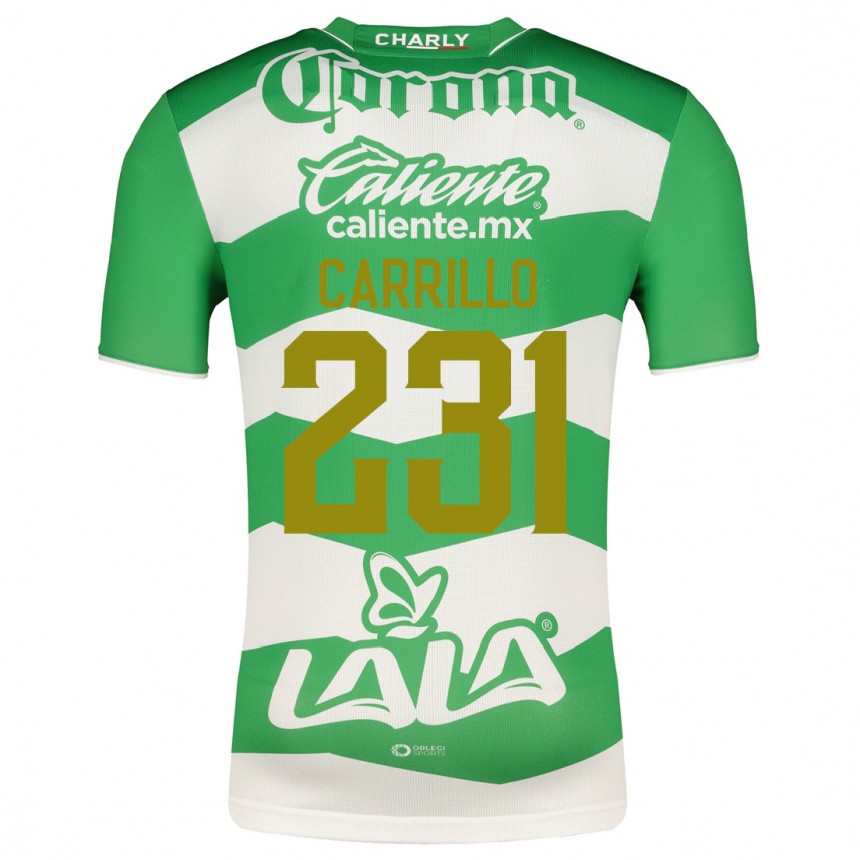 メンズフットボールアンヘル・カリーロ#231緑ホームシャツ2023/24ジャージーユニフォーム