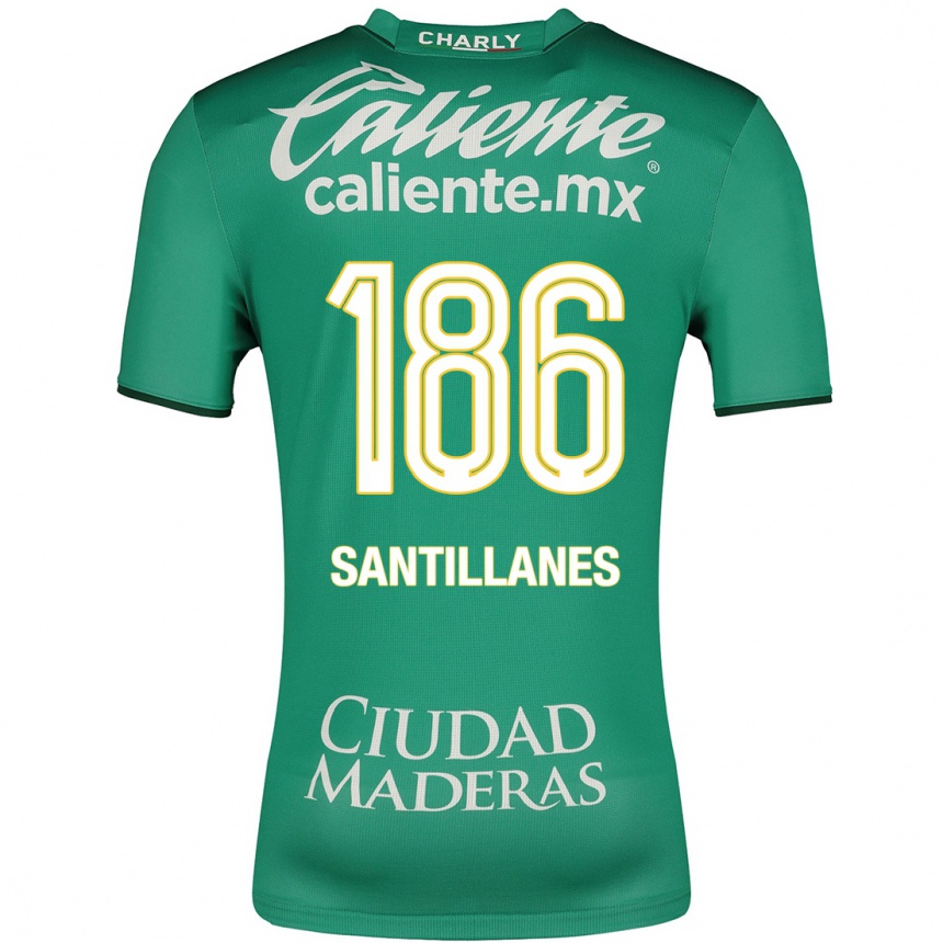 メンズフットボールアントニオ・サンティリャネス#186緑ホームシャツ2023/24ジャージーユニフォーム