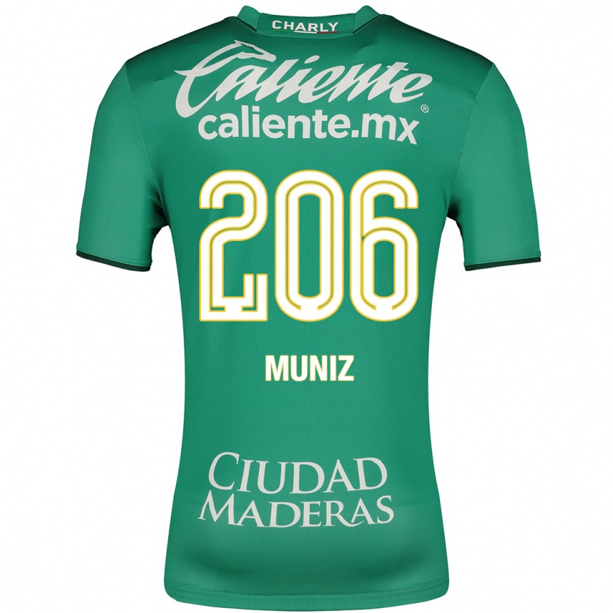 メンズフットボールアイザック・ムニス#206緑ホームシャツ2023/24ジャージーユニフォーム