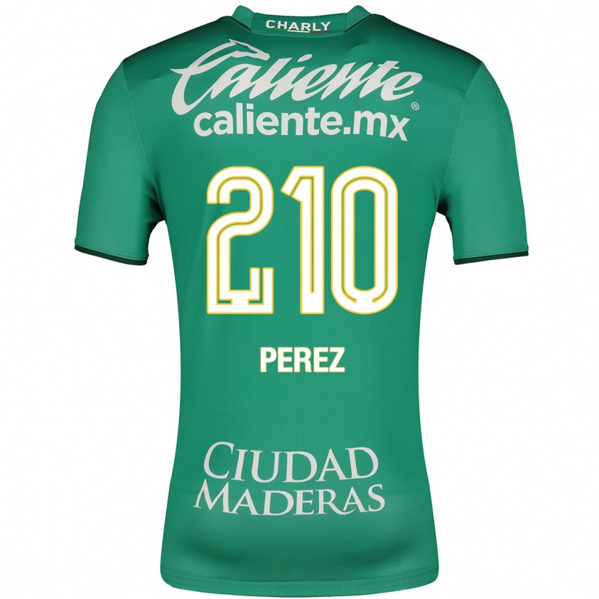 メンズフットボールアレス・ペレス#210緑ホームシャツ2023/24ジャージーユニフォーム