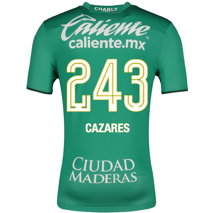 メンズフットボールフアン・カサレス#243緑ホームシャツ2023/24ジャージーユニフォーム