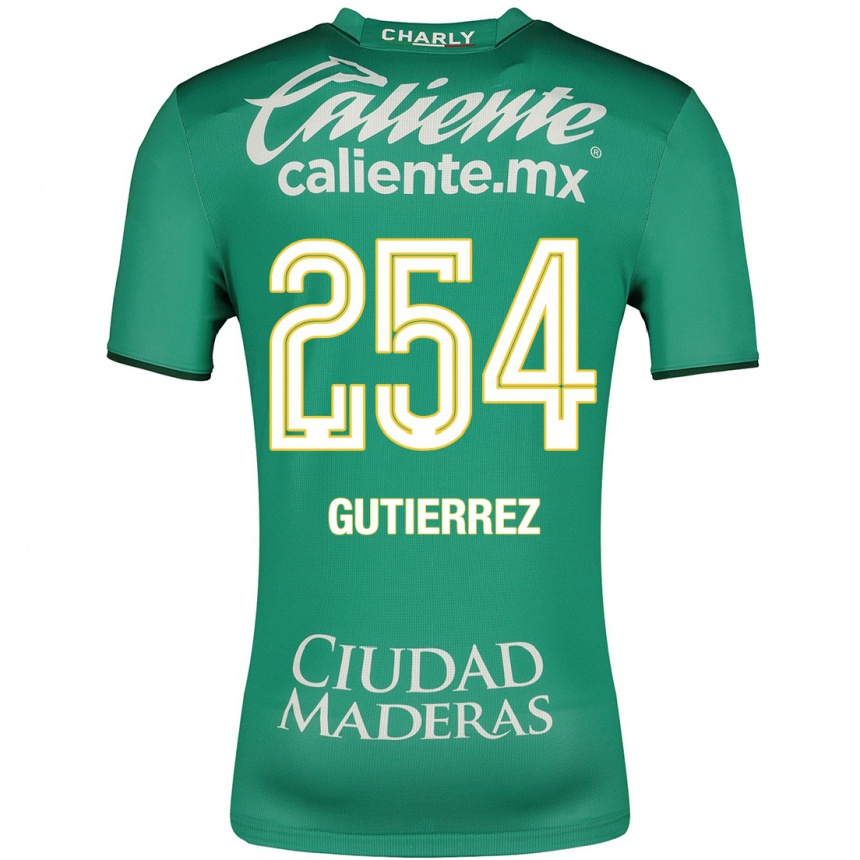メンズフットボールアラン・グティエレス#254緑ホームシャツ2023/24ジャージーユニフォーム