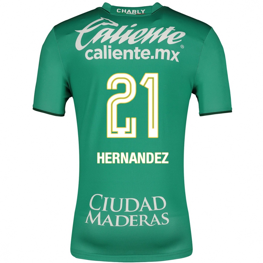メンズフットボールアレクサ・ヘルナンデス#21緑ホームシャツ2023/24ジャージーユニフォーム