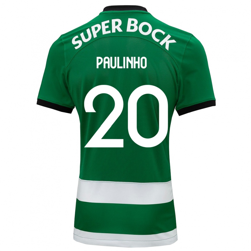 メンズフットボールジョゼ・パウロ・ベセーラ・マシエル・ジュニオール (Paulinho)#20緑ホームシャツ2023/24ジャージーユニフォーム