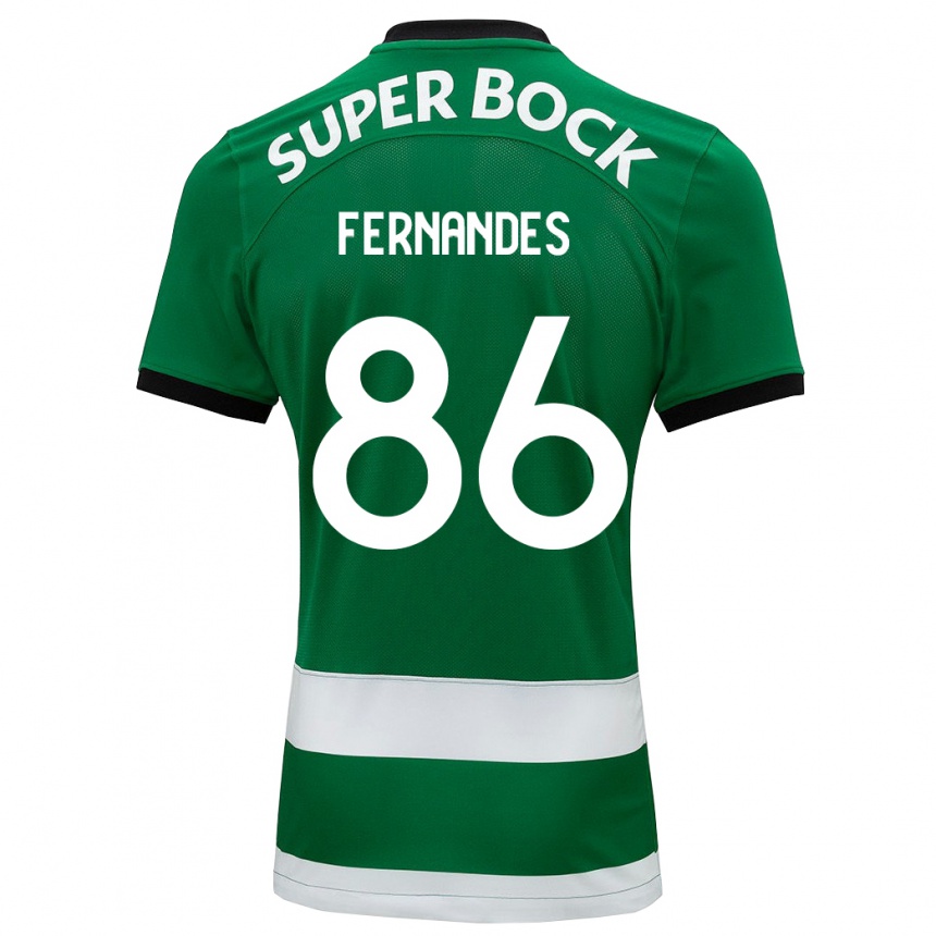 メンズフットボールエマニュエル・モレイラ・フェルナンデス#86緑ホームシャツ2023/24ジャージーユニフォーム