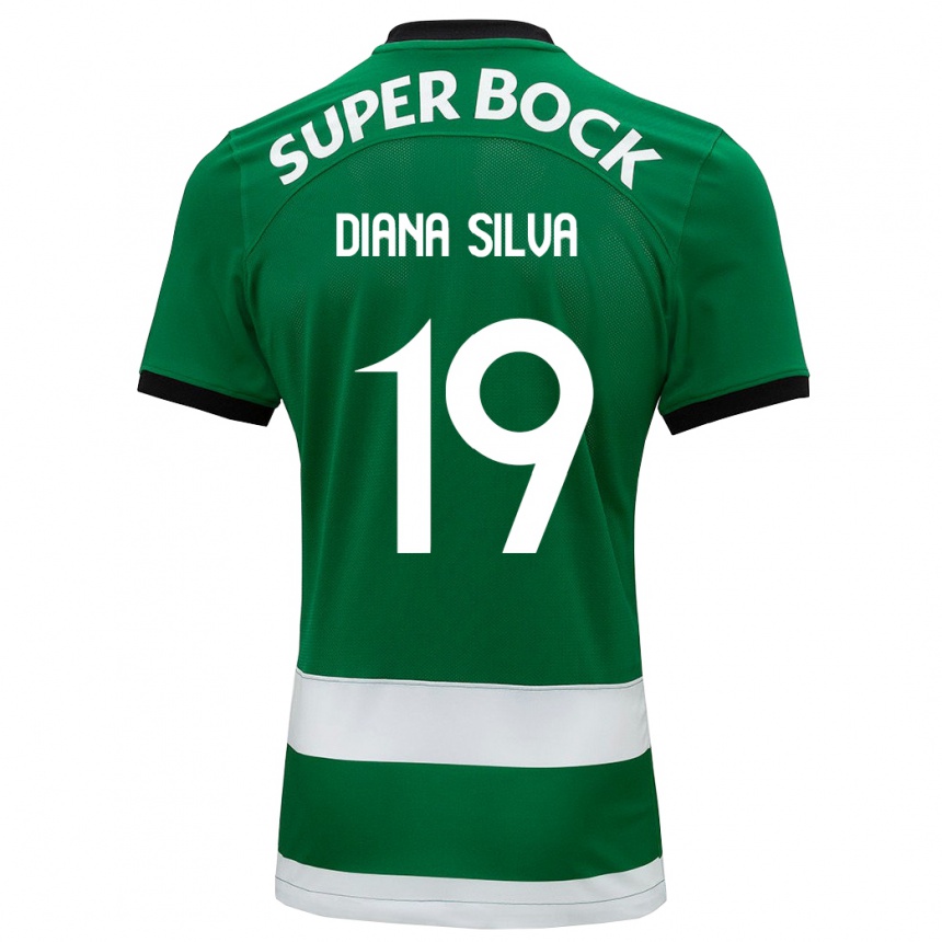 メンズフットボールダイアナ・シルバ #19緑ホームシャツ2023/24ジャージーユニフォーム