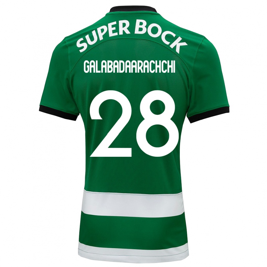 メンズフットボールジャシンタ・ガラバダ#28緑ホームシャツ2023/24ジャージーユニフォーム