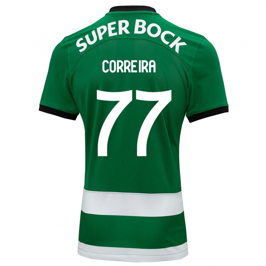メンズフットボールアリシア・コレイア#77緑ホームシャツ2023/24ジャージーユニフォーム