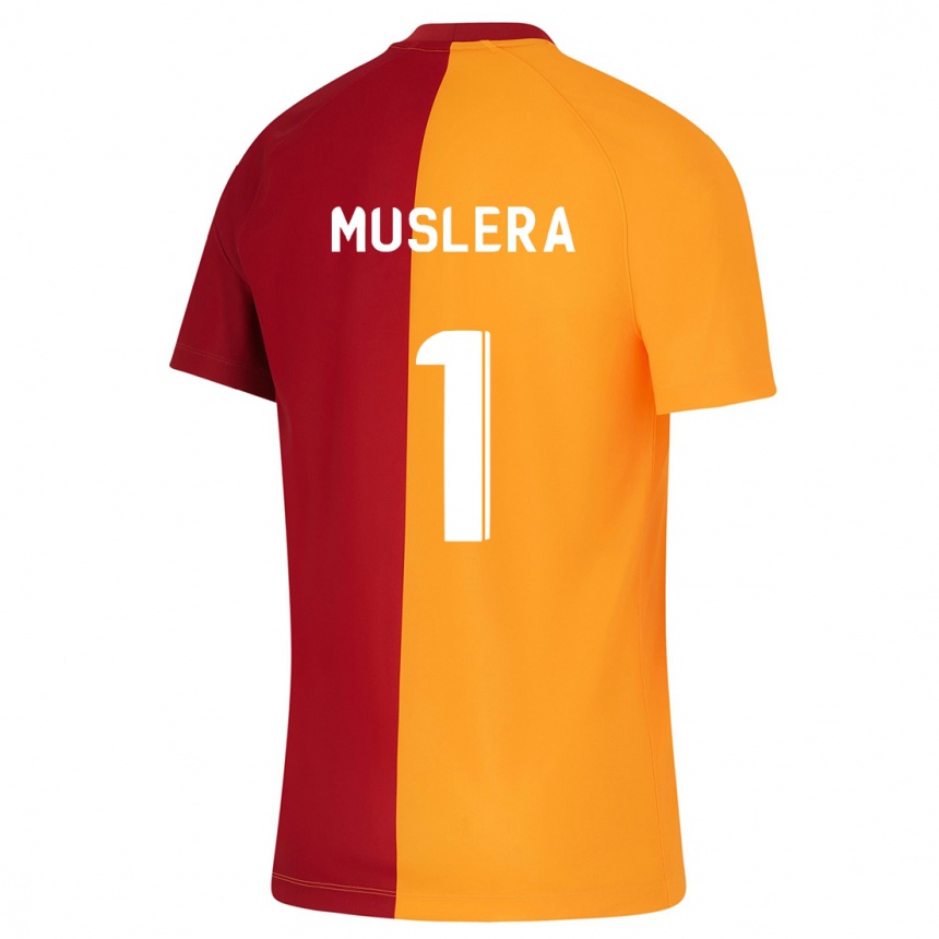 メンズフットボールフェルナンド・ムスレラ#1オレンジホームシャツ2023/24ジャージーユニフォーム