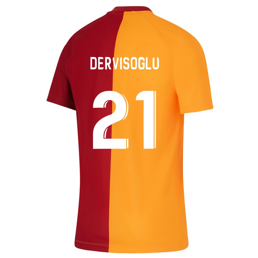 メンズフットボールハリル・デルビソグル#21オレンジホームシャツ2023/24ジャージーユニフォーム