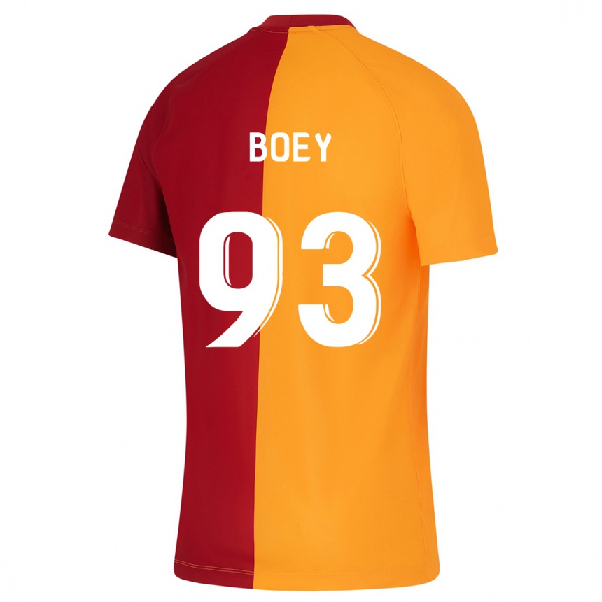 メンズフットボールサシャ・ボエ#93オレンジホームシャツ2023/24ジャージーユニフォーム