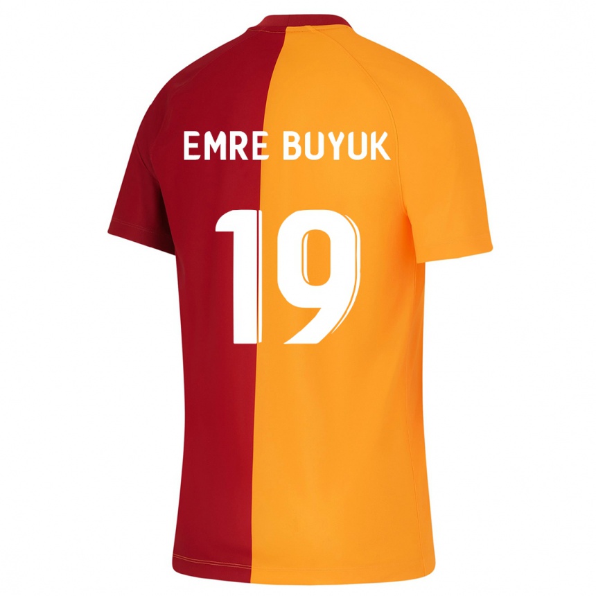 メンズフットボールエネス・エムレ・ビュユク#19オレンジホームシャツ2023/24ジャージーユニフォーム