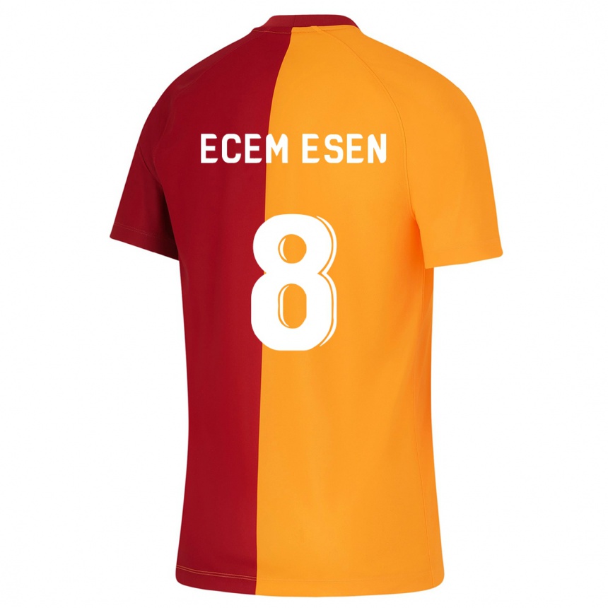 メンズフットボールエミネ・エセム・エセン#8オレンジホームシャツ2023/24ジャージーユニフォーム