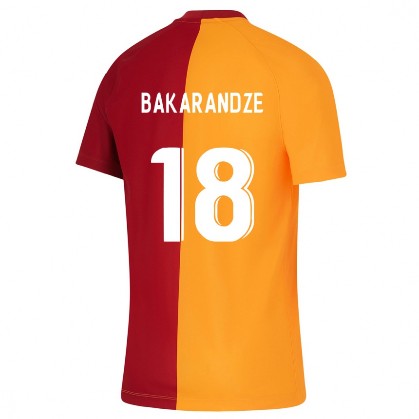 メンズフットボールクリスティーナ・バカランゼ#18オレンジホームシャツ2023/24ジャージーユニフォーム