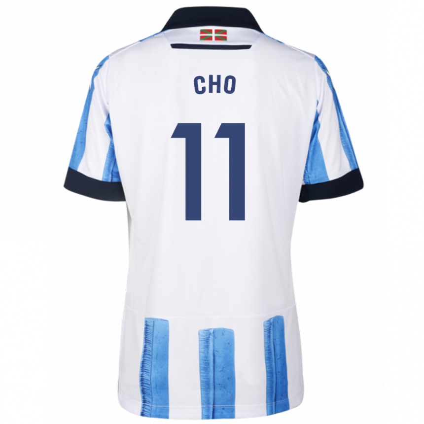 メンズフットボールモハメド＝アリ・チョー#11ブルーホワイトホームシャツ2023/24ジャージーユニフォーム