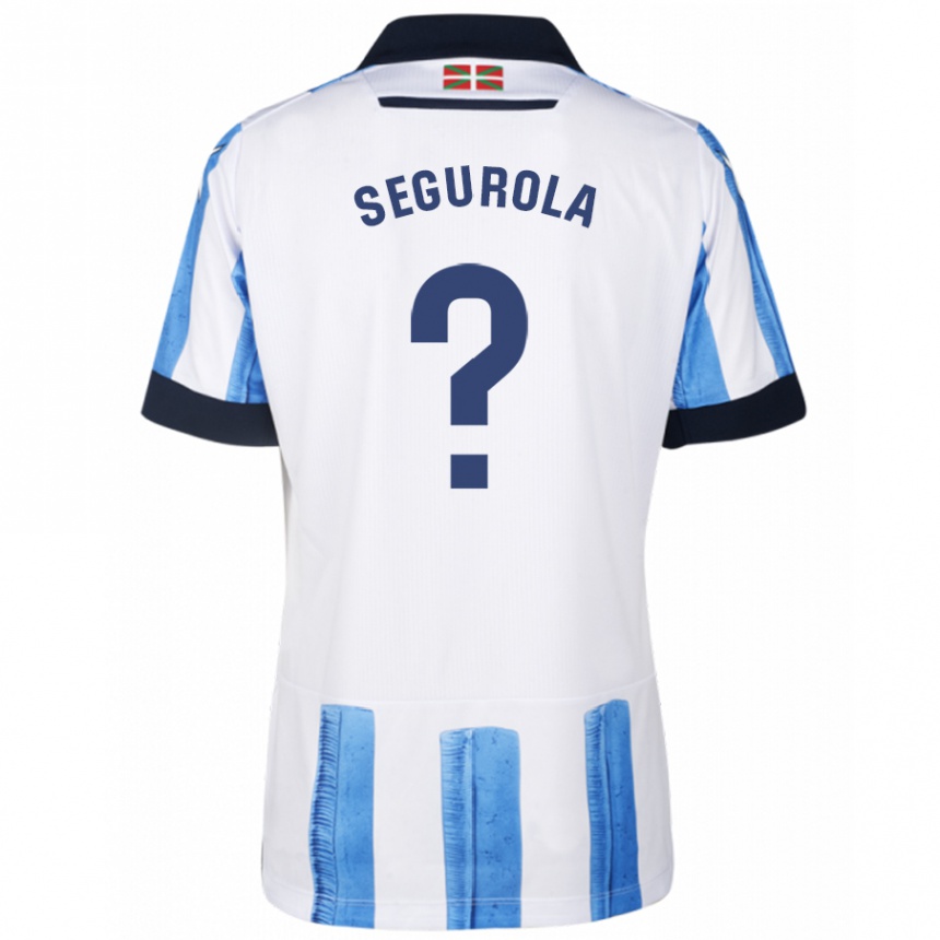 メンズフットボールアナルツ・セグーラ#0ブルーホワイトホームシャツ2023/24ジャージーユニフォーム