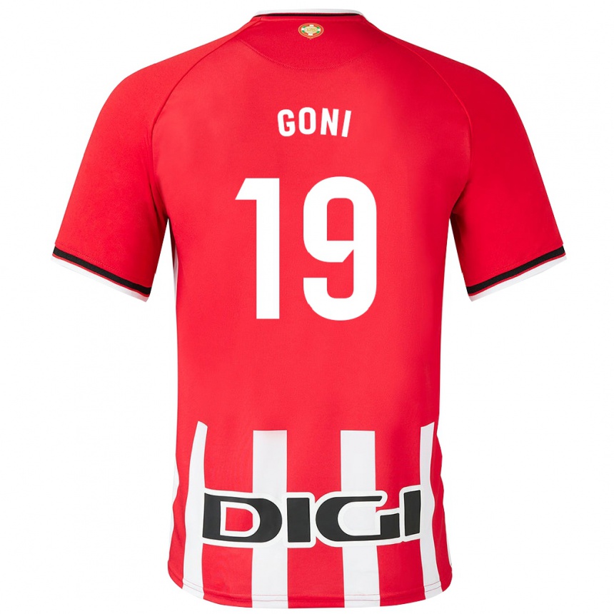 メンズフットボールマルコス・ゴニ・メリノ#19赤ホームシャツ2023/24ジャージーユニフォーム