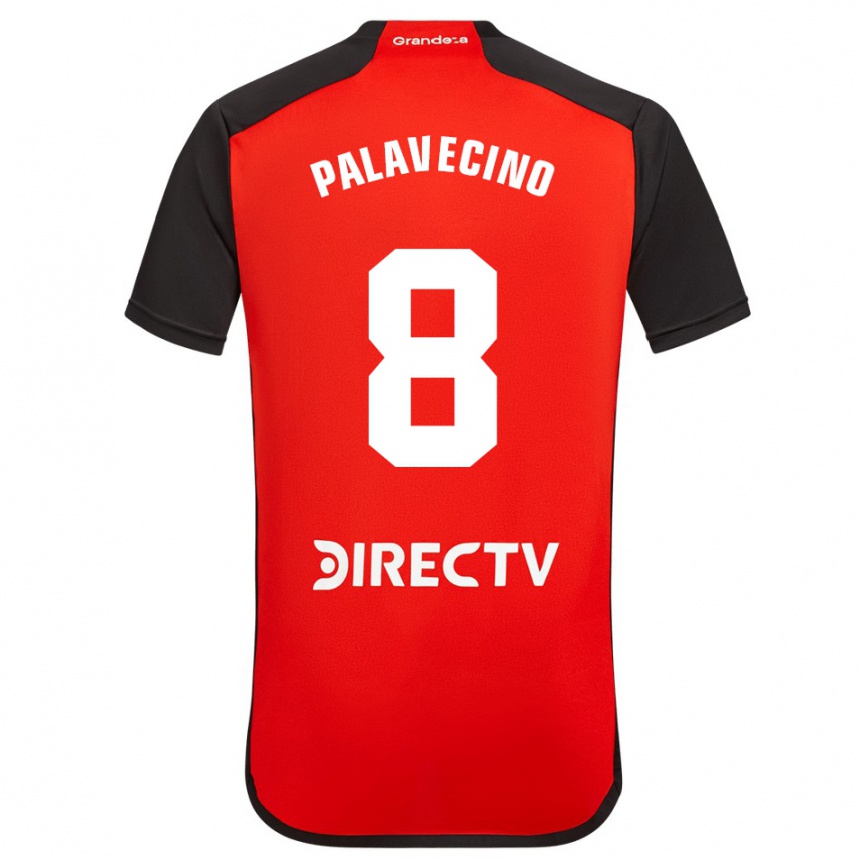 メンズフットボールアグスティン・パラベシーノ#8赤アウェイシャツ2023/24ジャージーユニフォーム